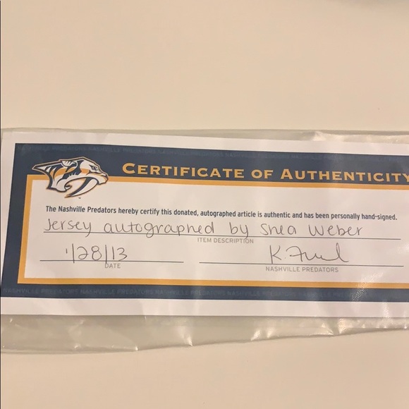 Shea Weber signed jersey - Picture 4 of 5